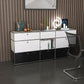Modern Rectangle Storage Server Metal Sideboard for Dining Room Clearhalo 'buffet_sideboard' 'Buffets & Sideboards' 'furn' 'furn_buffet_sideboard' 'Furniture' 'Kitchen & Dining Furniture' 1200x1200_877b26b5-c126-4019-aa97-cf489ad0236f