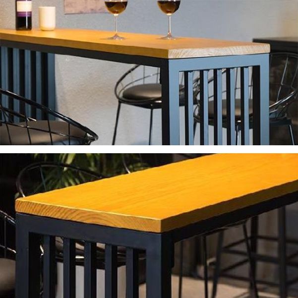 Pine Wood Bar Table Rectangle Industrial Bar Table with Sled Base Clearhalo 'Bar Furniture' 'Bar Tables' 'bar_tables' 'furn' 'furn_bar_tables' 'Furniture' 'furniture_bar_tables' 'Kitchen & Dining Furniture' 1200x1200_877b2c99-d0f6-480d-9933-73a539d70b18