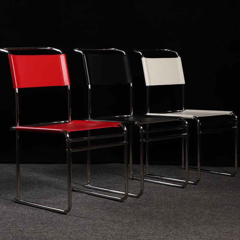 Sedia task in pelle finta moderna sedia di lavoro senza braccio posteriore