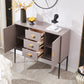3-Drawer Engineered Wood Sideboard Glam Cabinets Credenza for Living Room Clearhalo 'buffet_sideboard' 'Buffets & Sideboards' 'furn' 'furn_buffet_sideboard' 'Furniture' 'furniture_buffet_sideboard' 'Kitchen & Dining Furniture' 1200x1200_877ce3de-ac82-465d-8f21-64099958d321