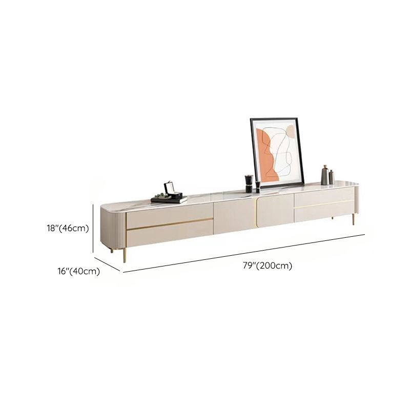 Glam Media Console Stone Media Console TV Stand with Drawers Clearhalo 'furn' 'furn_tv_stands_entertainment_centers' 'Furniture' 'Living Room Furniture' 'TV Stands & Entertainment Centers' 'TV Stands & Media Storage Furniture' 'tv_stands_entertainment_centers' 1200x1200_877f66cf-d33f-46ac-897c-76033bb2b617