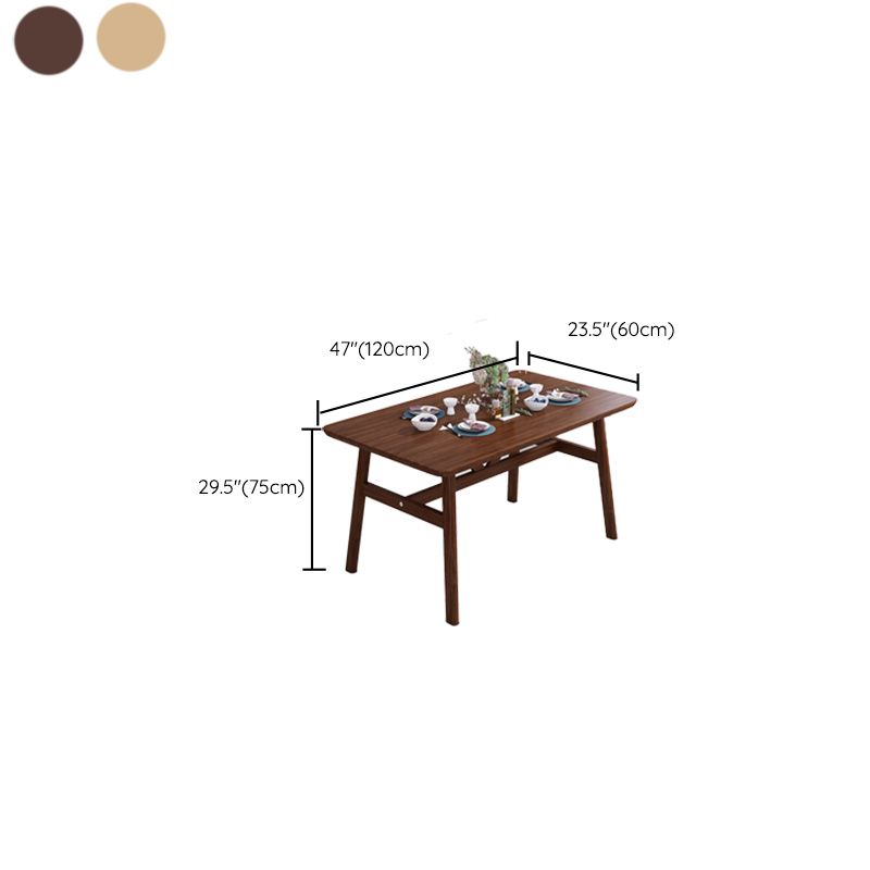 Trestle Base Dining Table Rectangle Table for Kitchen Dining Room Clearhalo 'Dining Tables & Seating' 'Dining Tables' 'dining_table' 'furn' 'furn_dining_table' 'Furniture' 'Kitchen & Dining Furniture' 1200x1200_87802e96-ec27-4bfe-9c33-f08947be34e7