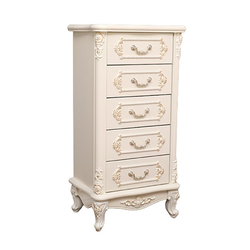 Mid-Century Modern Accent Chest with Cabriole Legs in Pine Wood