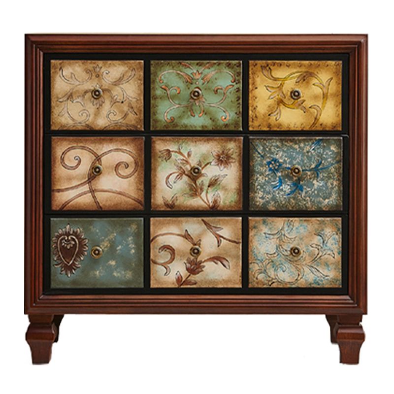 16.38-inch W Dressoir Amerikaan Traditionele vaste houten opbergkist