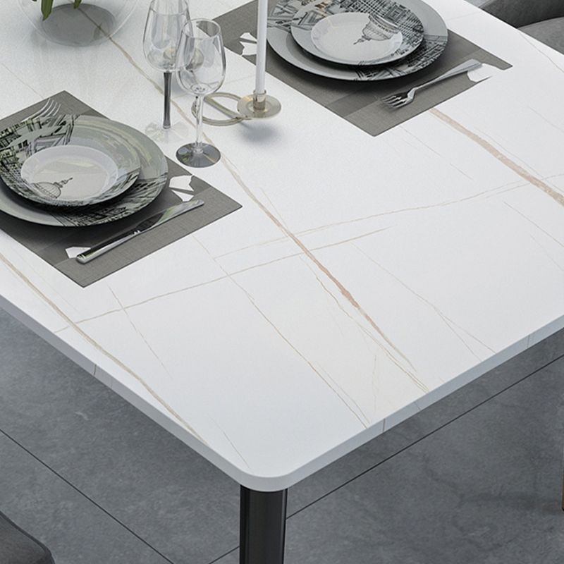 Stone Top Rectangle Dinette Table Traditional Luxury Metal Tripod Base Dining Table Clearhalo 'Dining Tables & Seating' 'Dining Tables' 'dining_table' 'furn' 'furn_dining_table' 'Furniture' 'furniture_dining_table' 'Kitchen & Dining Furniture' 'kitchen' 'kitchen_dining_table' 1200x1200_87868646-87da-4f68-b7aa-404c0ac83557
