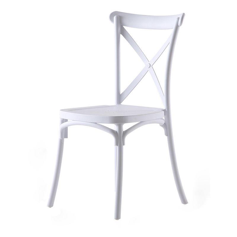 Modern Style Plastic Dining Chair of 17'' Wide Cross Back Side Chair for Kitchen Clearhalo ' kitchen&dining_furn' 'Dining Chairs' 'Dining Tables & Seating' 'dining_chair' 'furn' 'furn_dining_chair' 'Furniture' 'furniture_dining_chair' 'Kitchen & Dining Furniture' 'kitchen' 1200x1200_8786ed3d-d77a-4895-8983-a8de2c0542bf