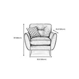 Genuine Leather Flared Arm Sofa Modern Jewel-tuft Wood Legs Sofa Clearhalo 'furn' 'furn_sofas' 'Furniture' 'furniture_sofas' 'kitchen' 'kitchen_sofas' 'Living Room Furniture' 'Sofa' 'sofas' 1200x1200_878936b1-536c-4f0f-a4c0-4775fd997e52