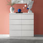 Contemporary 15.7" Wide White Chest Soft-Close Drawers Storage Chest