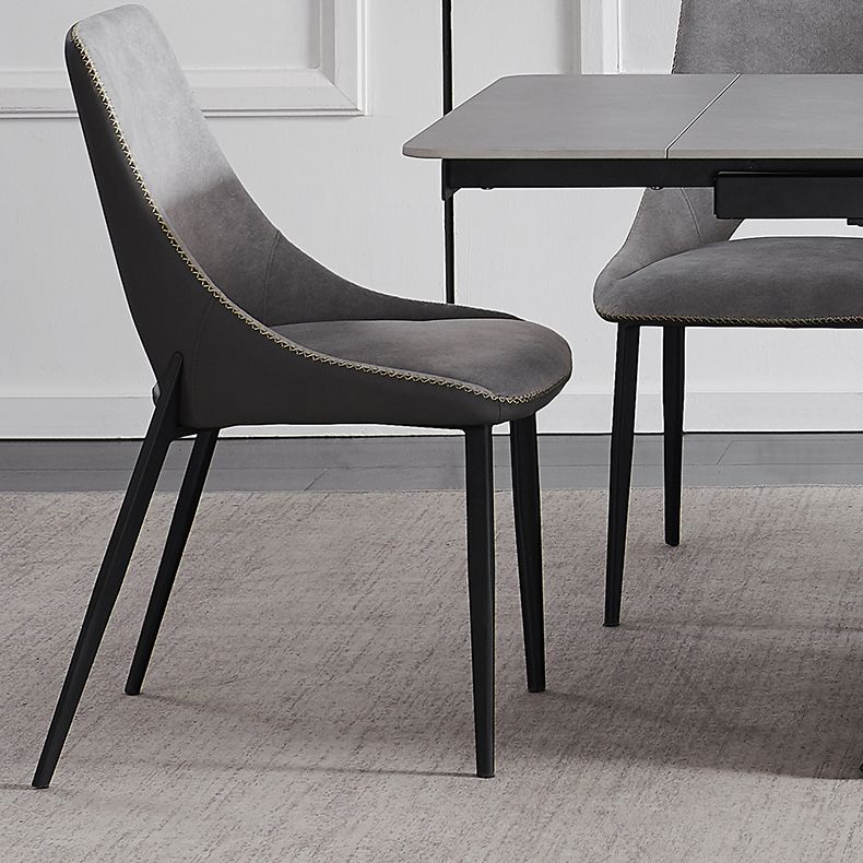 Modern Scalable Dinette Set 1/4/5/7 Pieces Grey Sintered Stone Top Dining Table Set Clearhalo 'Dining Room Sets' 'Dining Tables & Seating' 'dining_room_set' 'furn' 'furn_dining_room_set' 'Furniture' 'furniture_dining_room_set' 'Kitchen & Dining Furniture' 1200x1200_878bbc9d-17bf-415b-ae6e-b02216dd196c