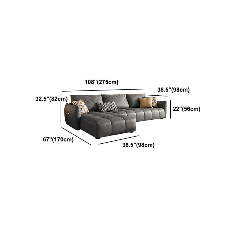 Cuscino grigio nuvoloso a braccio quadrata retro di divano resistente alle macchie contemporanee