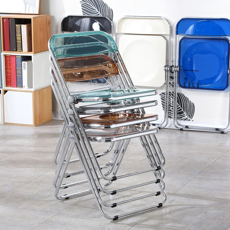 Sedia a polvere per interni acrilici contemporanei standard di colore solido con gambe