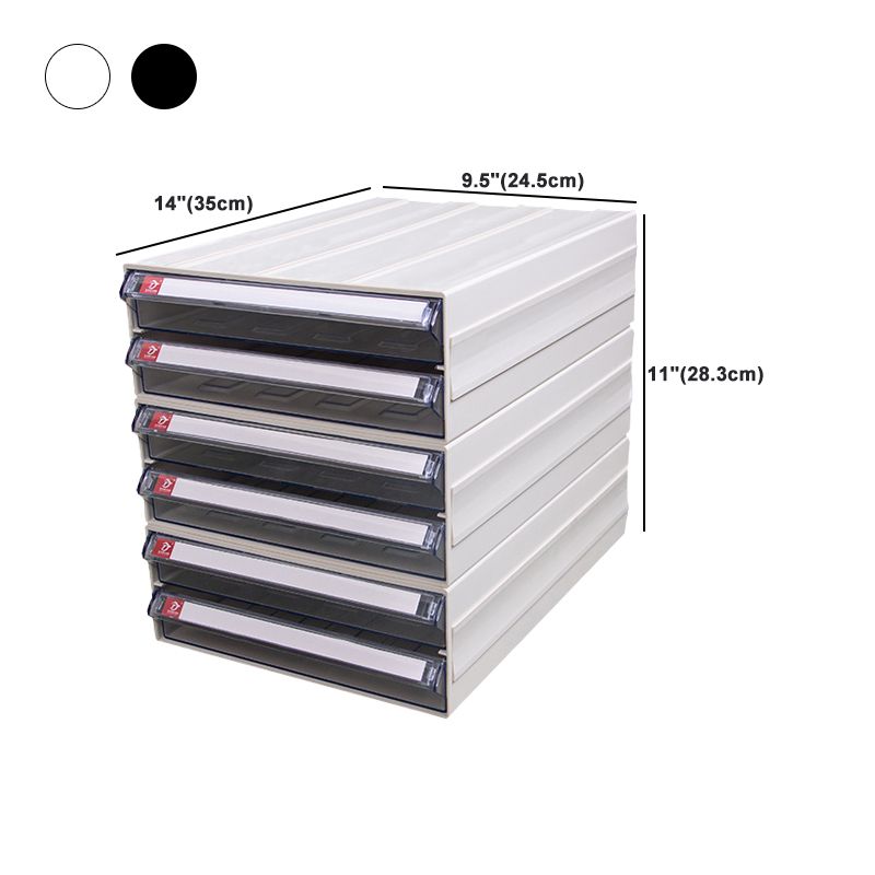 Archivo moderno de gabinete de plástico con cajones para el hogar u oficina