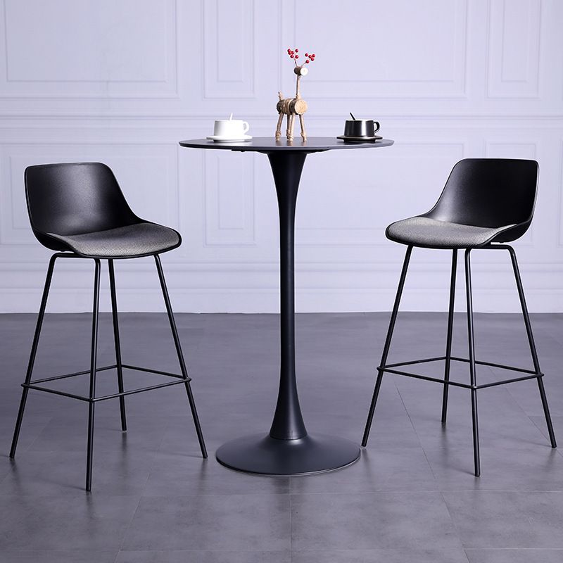 Modern Plastic Bar-stool Bucket Seat Counter Bar Stool with Metal Legs Clearhalo 'Bar Furniture' 'Bar Stools' 'bar_stools' 'furn' 'furn_bar_stools' 'Furniture' 'Kitchen & Dining Furniture' 1200x1200_878ff7d0-7e94-4615-9558-686196e8119a
