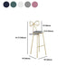 Glam Armless Backrest Counter Stool Iron Cashier Bar Stool with Cushion and Pedal Clearhalo 'Bar Furniture' 'Bar Stools' 'bar_stools' 'furn' 'furn_bar_stools' 'Furniture' 'Kitchen & Dining Furniture' 1200x1200_87904c72-1d65-4898-ba35-b21c35d6e16f