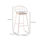 Scandinavian Style Counter Stool Upholstered Indoor Bar Stool with Footrest