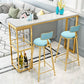 Stone Bar Dining Table Glam Rectangle Bar Table with Double Pedestal for Dining Room Clearhalo 'Bar Furniture' 'Bar Tables' 'bar_tables' 'furn' 'furn_bar_tables' 'Furniture' 'furniture_bar_tables' 'Kitchen & Dining Furniture' 1200x1200_8790d33e-fec0-47b8-9d0e-b38b6541a43a