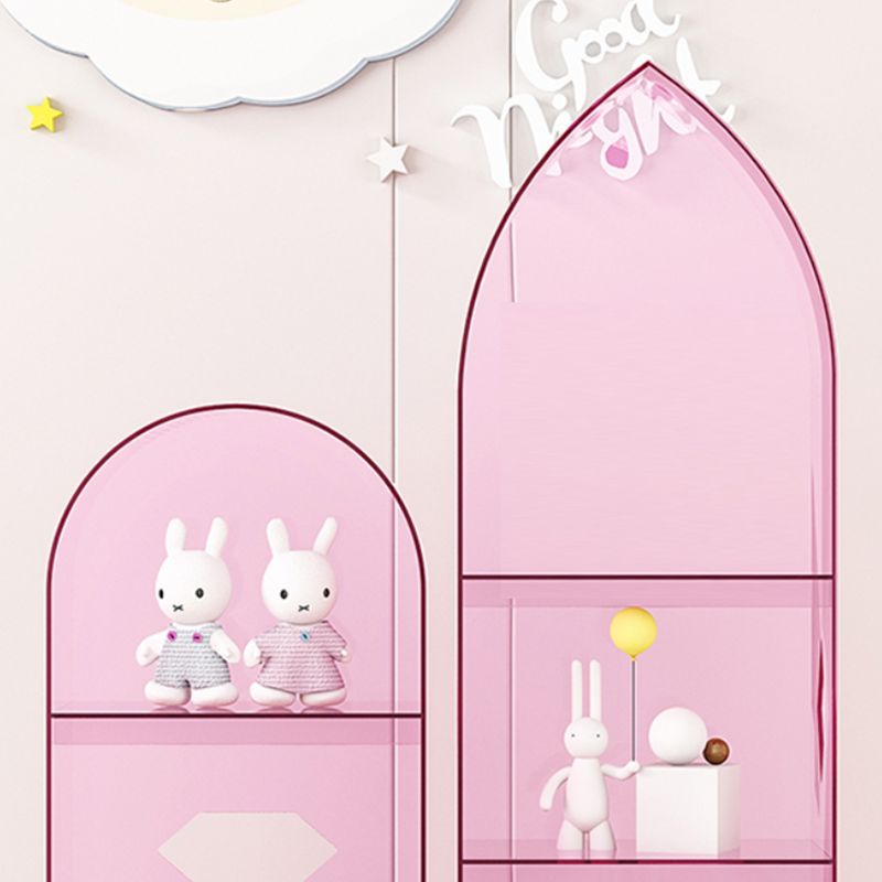 Glam Bookcase Standard Acrylic Closed Back Bookshelf in Burnish