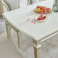 Glam Rectangle Dining Table White Faux Marble Tabletop for Home Clearhalo 'Dining Tables & Seating' 'Dining Tables' 'dining_table' 'furn' 'furn_dining_table' 'Furniture' 'Kitchen & Dining Furniture' 1200x1200_8793377a-8336-47c4-ab3c-424aae950067