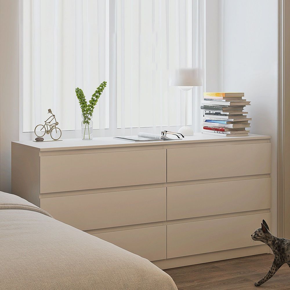 Modern White Wood Chest Bedroom Storage Chest with Mute Rail Clearhalo 'Bedroom Furniture' 'Dressers & Chests' 'dressers_chests' 'furn' 'furn_dressers_chests' 'Furniture' 1200x1200_8793bad8-4fc2-4cb7-a795-1fb2f7d26cb8