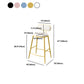 Indoor Round Modern Bar & Counter Stool White Upholstered Low Back Counter Bar Stool