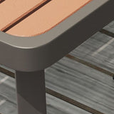 Modern 1/3/5 Pieces Dining Set Rectangle Wood Dining Table for Courtyard