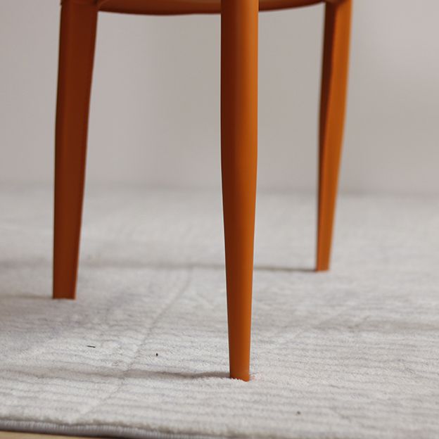 Modern Design Armless Solid Back Chair Leather Dining Chairs for Home Use Clearhalo 'Dining Chairs' 'Dining Tables & Seating' 'dining_chair' 'furn' 'furn_dining_chair' 'Furniture' 'furniture_dining_chair' 'Kitchen & Dining Furniture' 1200x1200_879697eb-d16c-4929-b7d0-653f8981bb3e