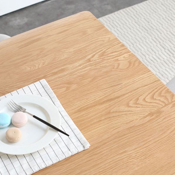 Natuurlijke moderne rechthoekige eiken tafelbladtafel met 4 poten