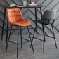 Contemporary Style Bar Stool PU Leather Counter Bar Stool with Metal Legs for Home