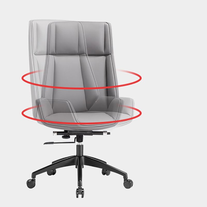 Contemporary Chair Adjustable Seat Height Pillow Included Gray Office Chair Clearhalo 'furn' 'furn_office_chair' 'Furniture' 'Office Chairs' 'Office Furniture' 'office_chair' 1200x1200_879c91d9-7928-4cca-960c-f9d0a922b05f