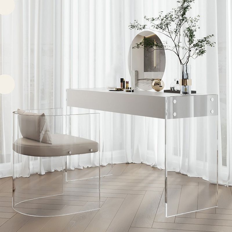 White Slate Top Make-up Vanity with Drawer for Bedroom 29.5" Clearhalo 'Bedroom Furniture' 'furn' 'furn_makeup_vanities' 'Furniture' 'Makeup Vanities' 'makeup_vanities' 1200x1200_879eb1b3-ddbe-4873-a9d4-0ced6e42de23