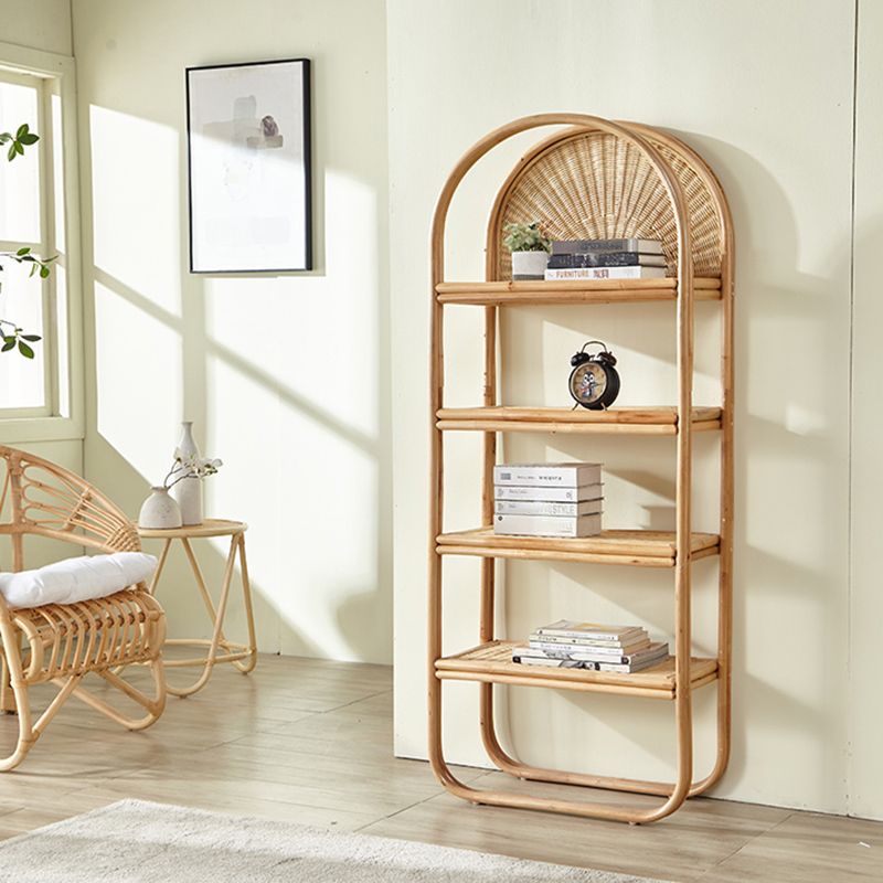 Contemporary Bamboo Bookcase Home Standard Bookshelf in Natural Clearhalo 'Bookcases' 'furn' 'furn_bookcases' 'Furniture' 'Office Furniture' 1200x1200_879ed479-642a-4395-b685-9a7bd3de71cf