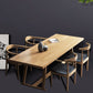 Pinewood Solid Wood Brown Tone Dining Table Simplicity Trestle Base Table for Dining Room Clearhalo ' dining_table' 'Dining Tables & Seating' 'Dining Tables' 'furn' 'furn_dining_table' 'Furniture' 'furniture_dining_table' 'Kitchen & Dining Furniture' 'kitchen&dining_furn' 'kitchen' 'kitchen_dining_table' 1200x1200_879ff977-f6da-4e43-b208-e7a313411734