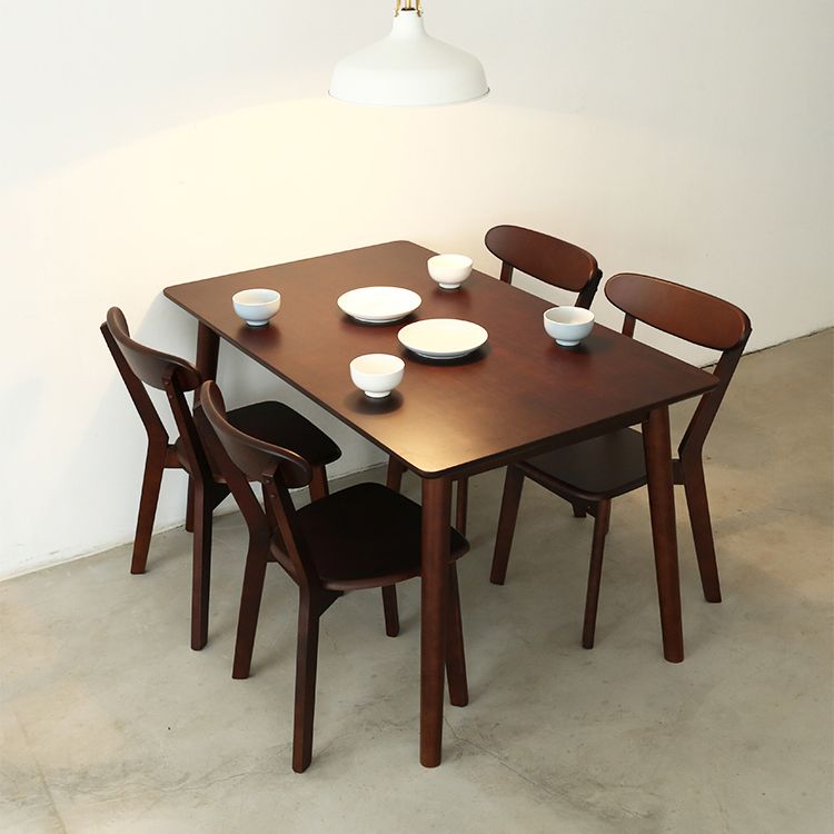 Simplicity Solid Wood Dining Table Rectangle Shape Dining Table with 4 Legs Base Clearhalo ' dining_table' 'Dining Tables & Seating' 'Dining Tables' 'furn' 'furn_dining_table' 'Furniture' 'furniture_dining_table' 'Kitchen & Dining Furniture' 'kitchen&dining_furn' 'kitchen' 'kitchen_dining_table' 1200x1200_87a0cb0c-b508-488a-be2b-37fe3683f618