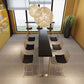 Glam Black Bar Table Set 1/2/7 Pieces Solid Wood Counter Table Set for Indoor