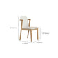 Wood Kitchen Dining Side Chair Upholstered Dining Chair in White