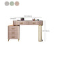Glam Bedroom 5-Drawers Marble Metal Straight Feet Make-up Vanity
