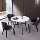 Modern Round Stone Dining Set 1/2/3/4 Pieces Dining Table Set with Padded Chairs Clearhalo 'Dining Room Sets' 'Dining Tables & Seating' 'dining_room_set' 'furn' 'furn_dining_room_set' 'Furniture' 'Kitchen & Dining Furniture' 1200x1200_87a24234-2a46-401e-8687-ac4aaa05e797