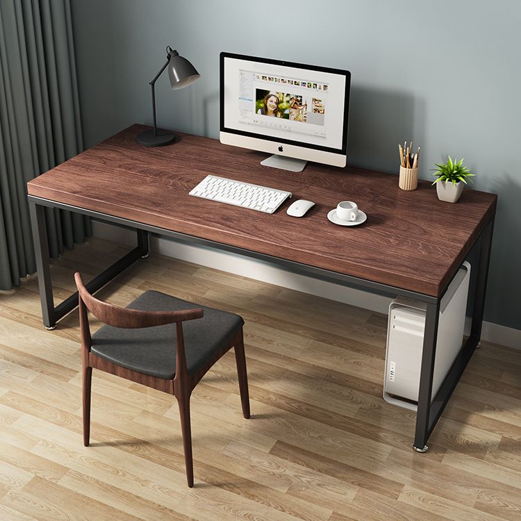Rectangle Trestle Base Industrial Dining Table Solid Wood Fixed Table Clearhalo ' dining_table' 'Dining Tables & Seating' 'Dining Tables' 'furn' 'furn_dining_table' 'Furniture' 'furniture_dining_table' 'Kitchen & Dining Furniture' 'kitchen&dining_furn' 'kitchen' 'kitchen_dining_table' 1200x1200_87a26763-aa67-465b-866a-27040fce6c97