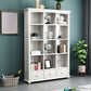 Wooden Closed Back Bookcase Standard Contemporary Bookshelf with Shelves
