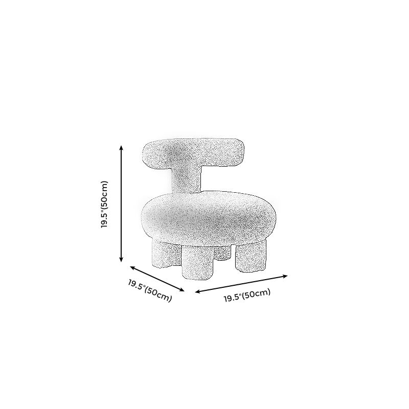 Wool Blend Armless Chair Armless Parsons Chair with Basic Four Leg for Bedroom Clearhalo 'Accent Chairs' 'accent_chairs' 'Chairs & Seating' 'furn' 'furn_accent_chairs' 'Furniture' 'Living Room Furniture' 1200x1200_87a2defd-d1a2-4440-8ce5-4355e13e9540