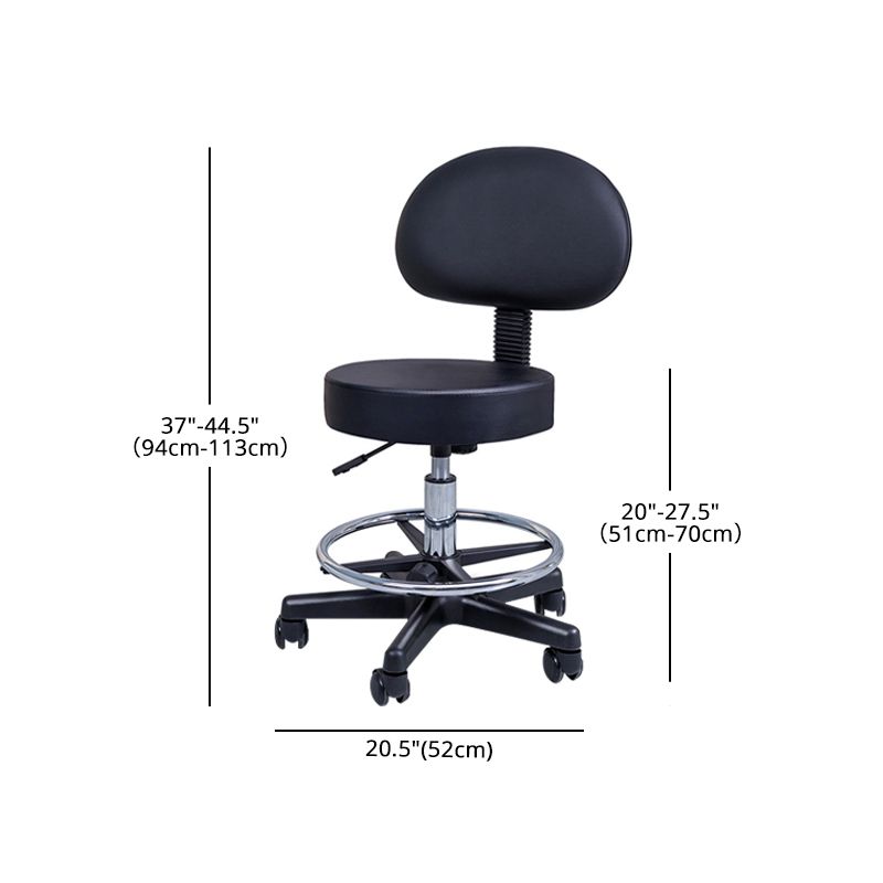 Modern Rotatable Armless Counter Stool Steel Household Bar Stool with Pulley and Cushion Clearhalo 'Bar Furniture' 'Bar Stools' 'bar_stools' 'furn' 'furn_bar_stools' 'furniture_bar_stools' 'Kitchen & Dining Furniture' 'kitchen&dining_furn' 'kitchen' 'kitchen_furn' Furniture' 1200x1200_87a3aef9-60d4-4f8f-b5f8-fcc02dcef431