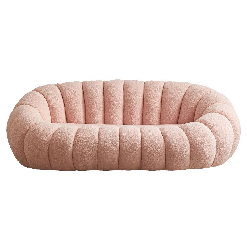 2 places 27,5 "h Microfibre / agneau en toison en toison en pente à bras pour salon