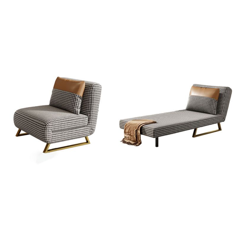 Divani convertibili da cuscino senza bracciale senza braccio divano per dormiente in metallo glam