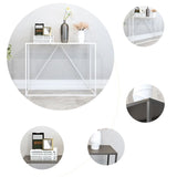 Contemporary Console Table Metal Rectangle Accent Table for Hall Clearhalo 'Console Tables' 'console_tables' 'Entry & Mudroom Furniture' 'furn' 'furn_console_tables' 'Furniture' 1200x1200_87a5cbb0-d9b9-440c-813a-740162ed437e