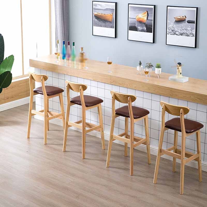 Contemporary Solid Wood Barstools Bristol Bar Stool with Footrest and Low Back Clearhalo 'Bar Furniture' 'Bar Stools' 'bar_stools' 'furn' 'furn_bar_stools' 'furniture_bar_stools' 'Kitchen & Dining Furniture' 'kitchen&dining_furn' 'kitchen' 'kitchen_furn' Furniture' 1200x1200_87a64797-4284-40ee-b415-b9a4b7d93f3c