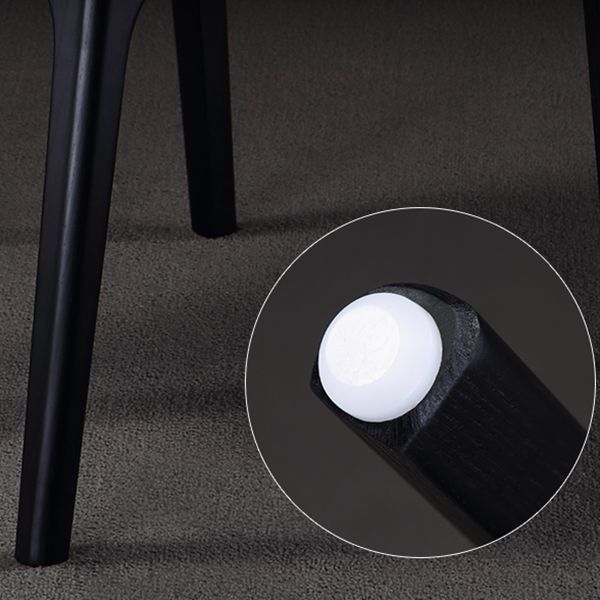 Contemporary Dining Chair Faux Leather and Wood Side Chair for Home