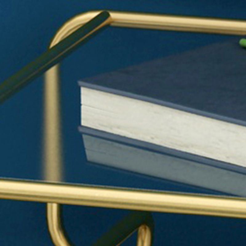 Glam 21 Zoll H -Bett Nachttisch Gla Top Open Storage Night Tisch mit Beinen