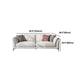 Scandinavian Linen Cushion Back Sectional Cream Slipcovered for Living Room Sofa