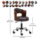 Modern Rotatable Backrest Counter Stool Steel Household Bar Stool with Pulley and Cushion Clearhalo 'Bar Furniture' 'Bar Stools' 'bar_stools' 'furn' 'furn_bar_stools' 'furniture_bar_stools' 'Kitchen & Dining Furniture' 'kitchen&dining_furn' 'kitchen' 'kitchen_furn' Furniture' 1200x1200_87aa94f2-43ed-462b-b023-2e1bd19e36ee