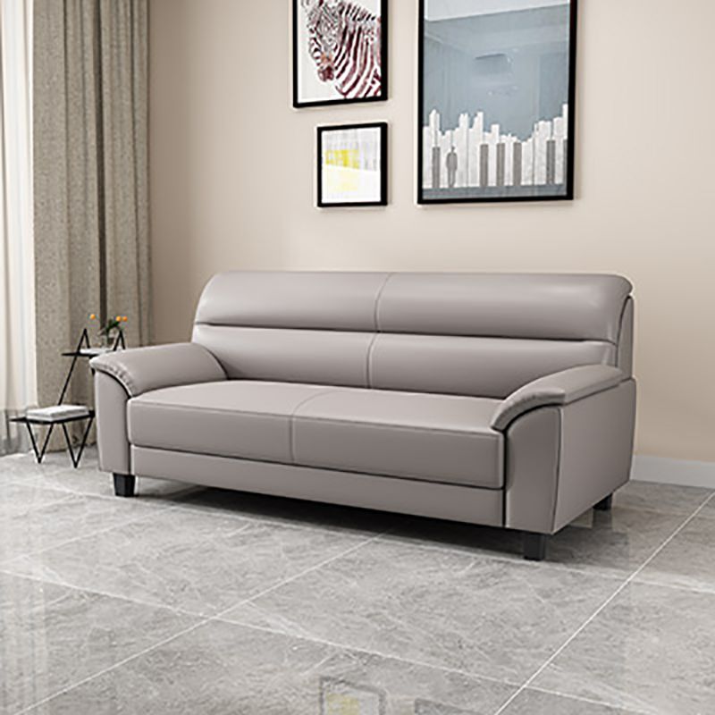 Sewn Pillow Back Faux Leather Pillow Top Arm Sofa with Stain Resistant Clearhalo 'furn' 'furn_sofas' 'Furniture' 'furniture_sofas' 'kitchen' 'kitchen_sofas' 'Living Room Furniture' 'Sofa' 'sofas' 1200x1200_87aacd93-d44f-4651-b87f-e0f3cfce0cb2